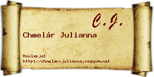 Chmelár Julianna névjegykártya
